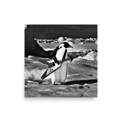V Monochrome Photograph Poster